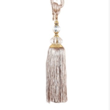 Franjuri pentru perdea cu bilă de agățare, șnur reglabil și clemă fără cui — accesorii de lux pentru decor de înaltă clasă