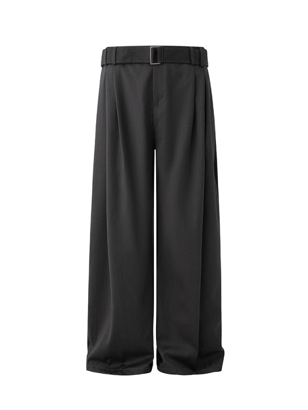 Muške ljetne casual hlače, širokih nogavica, ravnog kroja i drapiranog izgleda, korejski clean-fit stil