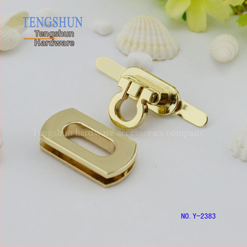 Zámok na kufor Tengshun Hardware, zliatina zinku, model Y-2383, svetlo zlatá