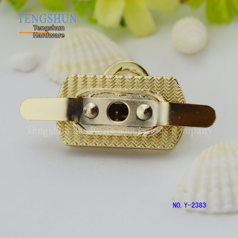 Zámok na kufor Tengshun Hardware, zliatina zinku, model Y-2383, svetlo zlatá