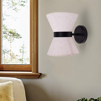 Zidna lampa od tkanine u stilu Wabi-Sabi, dizajnerski minimalistička za dnevni boravak, spavaću sobu i hodnik, atmosfera lampa u japanskom stilu