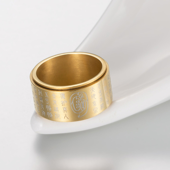 Prsten kineskog stila taoistički okretni od nehrđajućeg čelika, unisex, meditacija, retro nakit