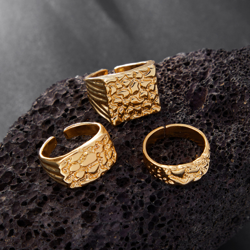 Muški prsten od legure s teksturom — trendovski hip-hop stil, svestran dodatak za ruku