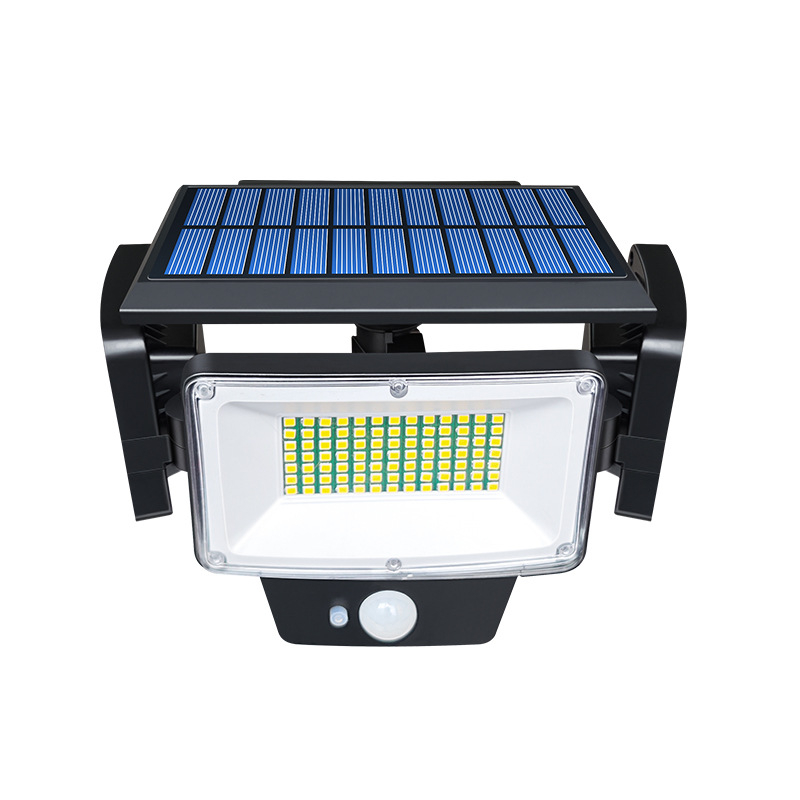 Zidno svjetlo s tri glave, LED sa solarnom energijom, senzor, za vanjsko dvorište