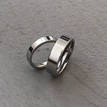 Prsten od titan čelika, ne blijedi, sjajan, minimalistički prsten za parove, unisex