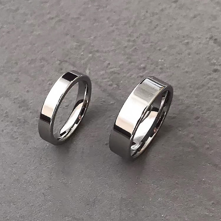 Prsten od titan čelika, ne blijedi, sjajan, minimalistički prsten za parove, unisex