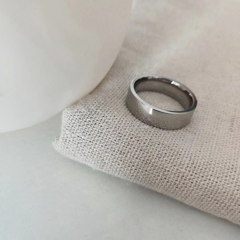 Prsten od titan čelika, ne blijedi, sjajan, minimalistički prsten za parove, unisex