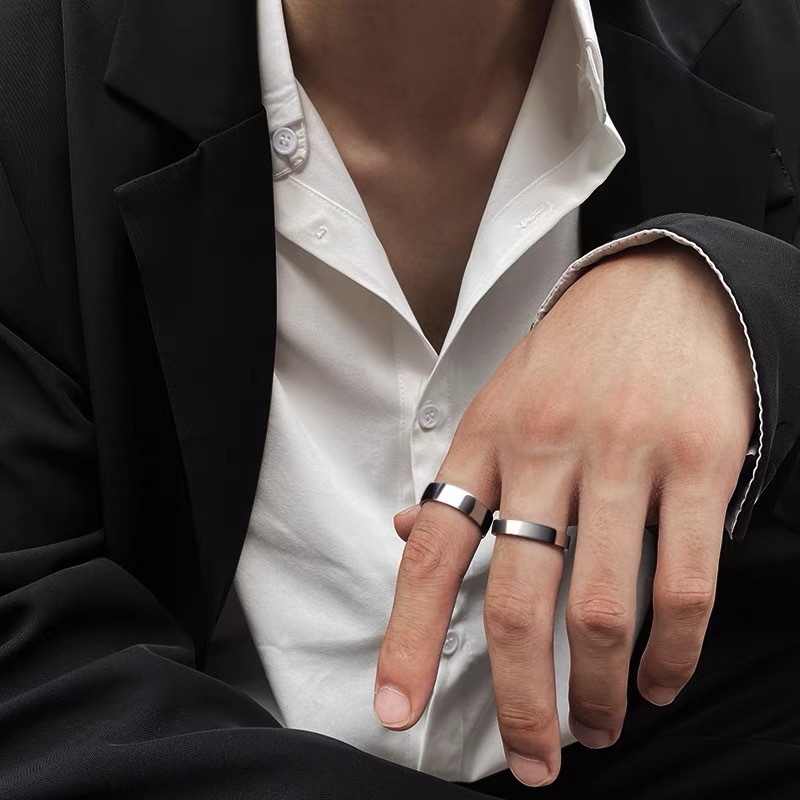Prsten od titan čelika, ne blijedi, sjajan, minimalistički prsten za parove, unisex