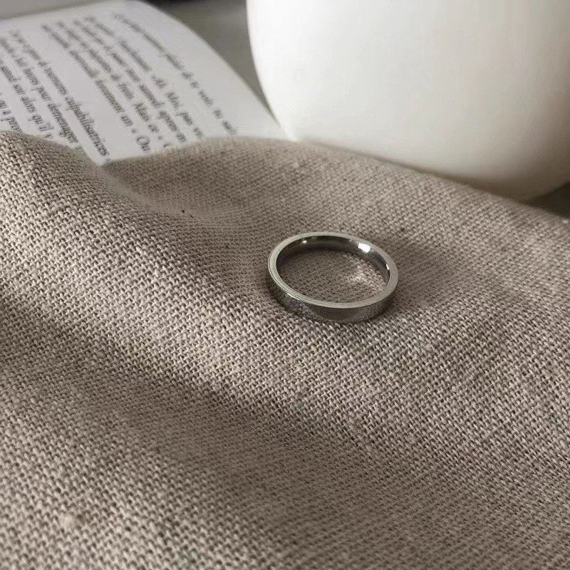 Prsten od titan čelika, ne blijedi, sjajan, minimalistički prsten za parove, unisex