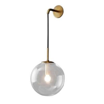 Postmoderna stenska lampa sa staklenom kuglom, nordijski minimalistički dizajn za hodnik, ulaz, balkon, dnevnu sobu i spavaću sobu