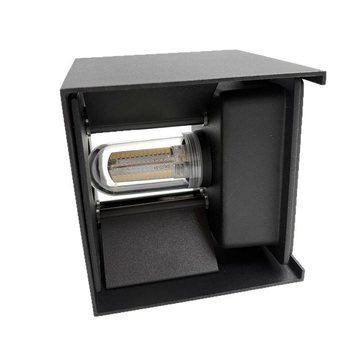 G9 četverolisna vodootporna podesiva ambijentalna stropna svjetiljka s aluminijskim tijelom, kvadratnog oblika, 100x100x100 mm, za hodnik i prolaz