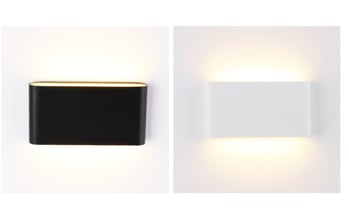 LED kültéri vízálló fali lámpa fel- és lefelé világítással, szupervékony, újratölthető akkumulátorral, udvarra, folyosóra és hálószobába