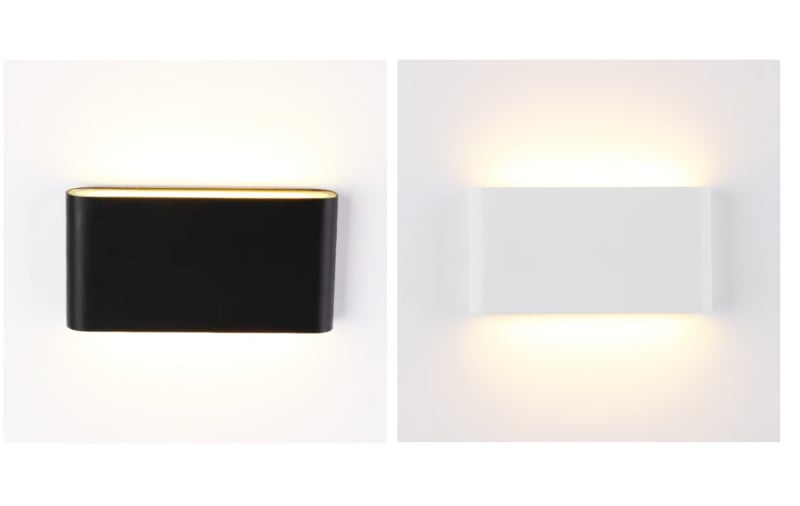 LED kültéri vízálló fali lámpa fel- és lefelé világítással, szupervékony, újratölthető akkumulátorral, udvarra, folyosóra és hálószobába