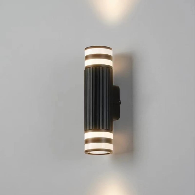 LED zidna lampa s okruglim cijevima, europski minimalistički stil, COB osvjetljenje gore-dolje, za balkon ili akcentnu stijenu