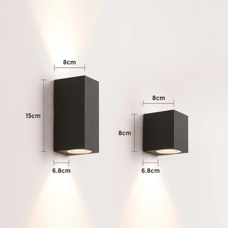 LED vodootporna aluminijska zidna svjetiljka sa osvjetljenjem prema gore i dolje