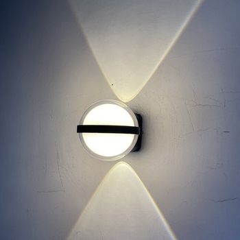 LED minimalistna zidna svjetiljka za vanjske i unutarnje zidove, s osvjetljenjem prema gore i dolje, pogodna za dvorište i balkon