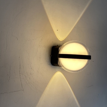 LED minimalistna zidna svjetiljka za vanjske i unutarnje zidove, s osvjetljenjem prema gore i dolje, pogodna za dvorište i balkon