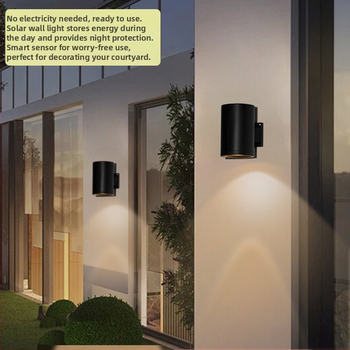 LED vonkajšia stenová lampa s dvojitou hlavou a jednou hlavou, balkónové vonkajšie svetlo s hor–dolným osvetlením, dvorný stĺp svetlá, 12W