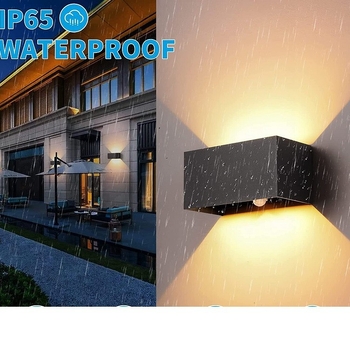 LED zidna lampa s osvjetljenjem gore-dolje i senzorom pokreta, za hodnike i vanjske zidove