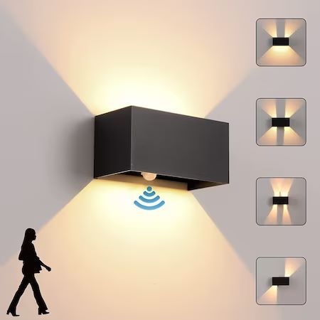 LED zidna lampa s osvjetljenjem gore-dolje i senzorom pokreta, za hodnike i vanjske zidove