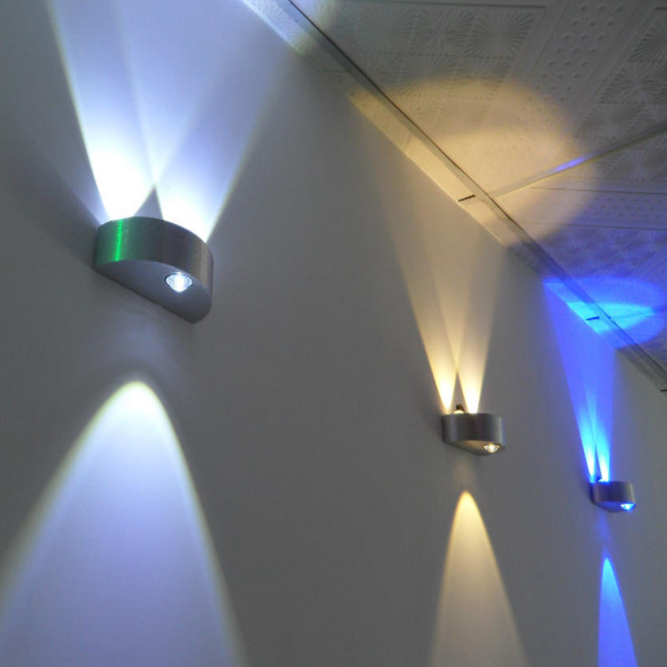 LED zidna lampa s polukružnim oblikom, aluminijsko tijelo, akrilni difuzor, moder dizajn, pogodna za hodnik ili spavaću sobu, 3W/9W.