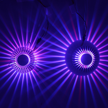 LED zidna svjetiljka za spavaću sobu, aluminij, 3W, RGB, dizajn sa suncokretom