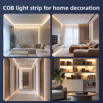 COB LED trakica 220V, vanjska vodootporna, samoljepljiva, linearno svjetlo za dnevni boravak