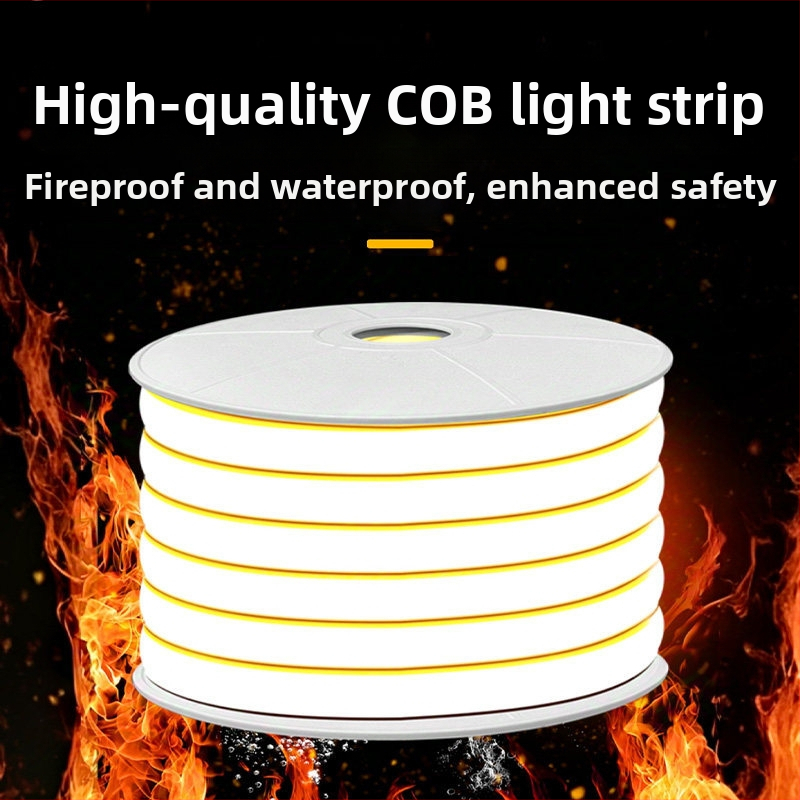 COB LED trakica 220V, vanjska vodootporna, samoljepljiva, linearno svjetlo za dnevni boravak