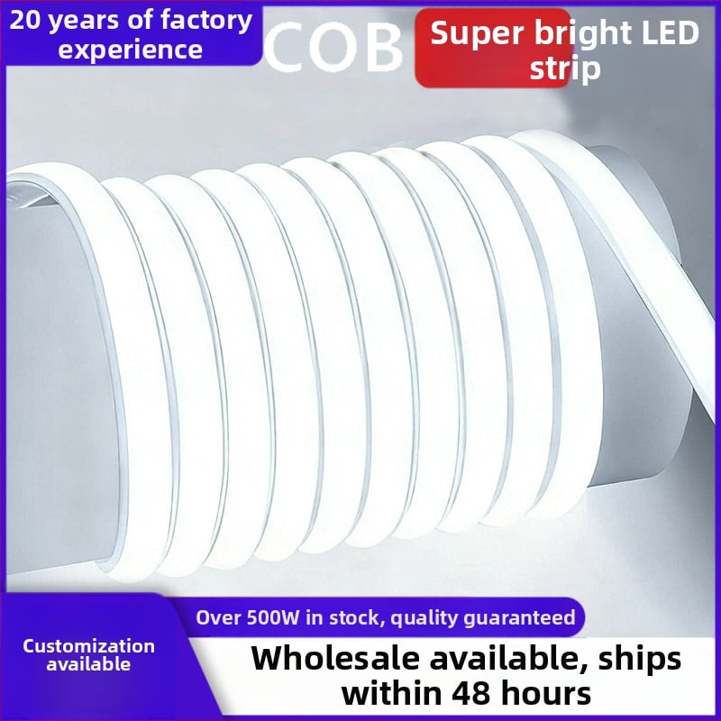 COB LED trakica 220V, vanjska vodootporna, samoljepljiva, linearno svjetlo za dnevni boravak