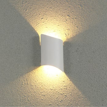 LED vanjska zidna svjetiljka, vodootporna, dvostruka glava, moderan dizajn od aluminija