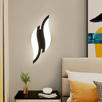 Moderna minimalistička zidna lampa od željeza s akrilom, lampica za spavaću sobu, rasvjeta za stubište i hodnik, LED rasvjeta