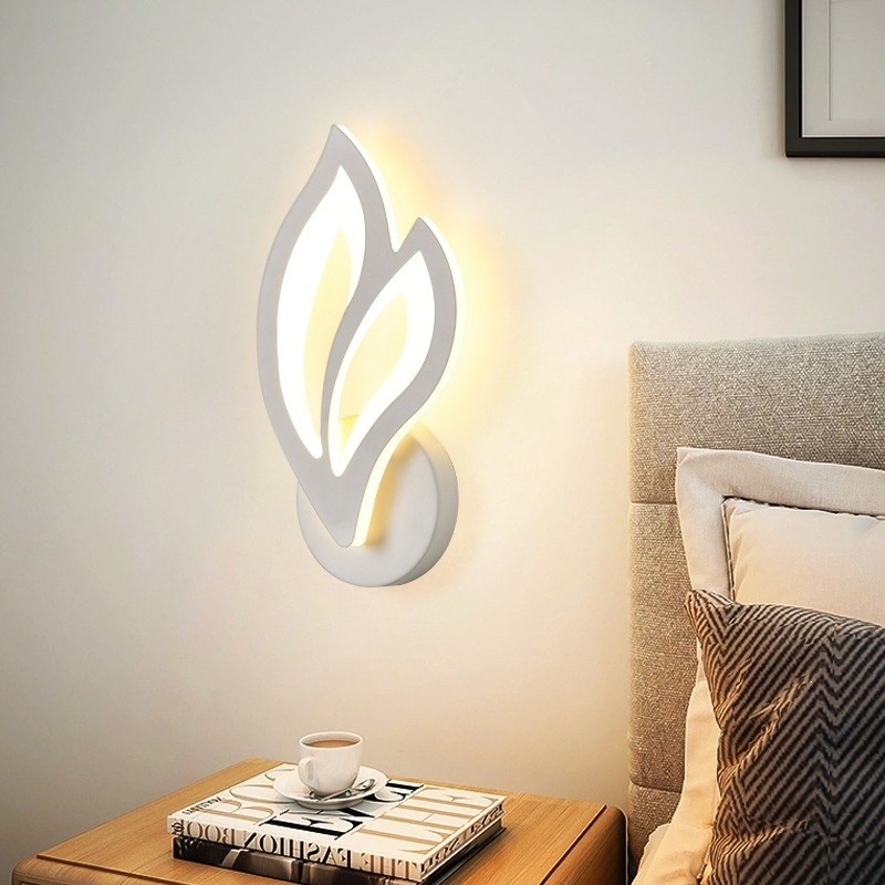 Moderna minimalistička zidna lampa od željeza s akrilom, lampica za spavaću sobu, rasvjeta za stubište i hodnik, LED rasvjeta
