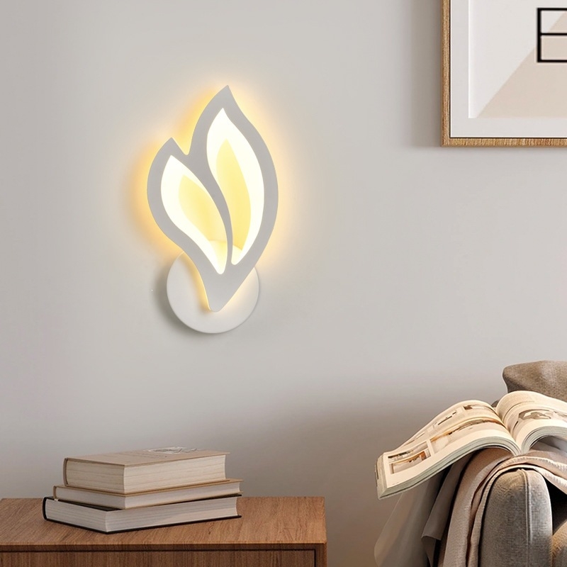 Moderna minimalistička zidna lampa od željeza s akrilom, lampica za spavaću sobu, rasvjeta za stubište i hodnik, LED rasvjeta