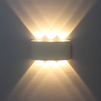 LED vanjska zidna svjetiljka s lukom za hodnik, otporna na vlagu, minimalistički dizajn, kvadratno tijelo, osvjetljava prema gore i dolje