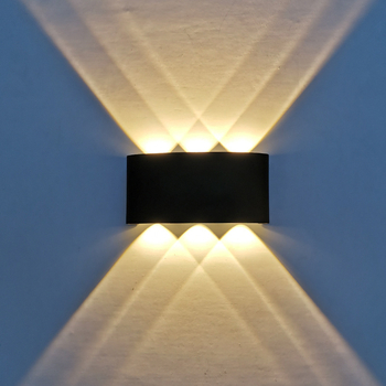 LED vanjska zidna svjetiljka s lukom za hodnik, otporna na vlagu, minimalistički dizajn, kvadratno tijelo, osvjetljava prema gore i dolje