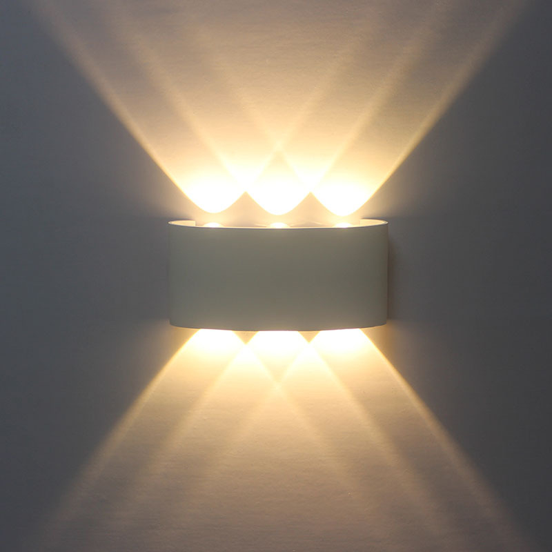 LED vanjska zidna svjetiljka s lukom za hodnik, otporna na vlagu, minimalistički dizajn, kvadratno tijelo, osvjetljava prema gore i dolje