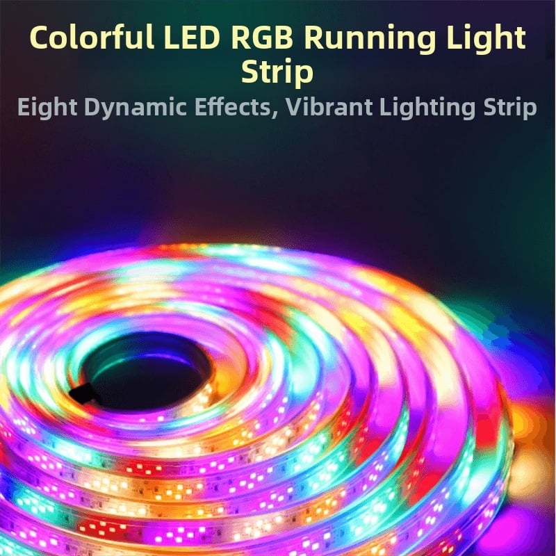Pružný RGB silikonový LED pásik, 220V, nastaviteľný jas pre vonkajšiu reklamu