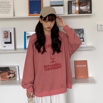 Lagani ženski džemper, jesen 2025, korejski stil ležerno Harajuku, dugi rukav, poliester