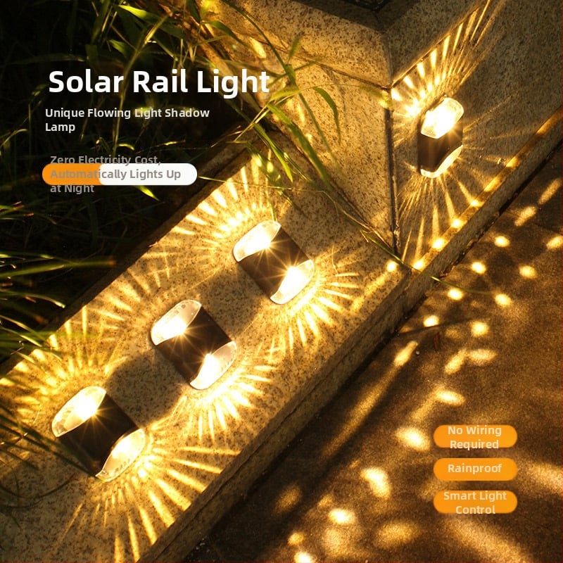 Solárna nástenná lampa so 4 LED, vonkajšia záhrada a dvor, dekoratívne vodotesné osvetlenie, svieti nahor i nadol