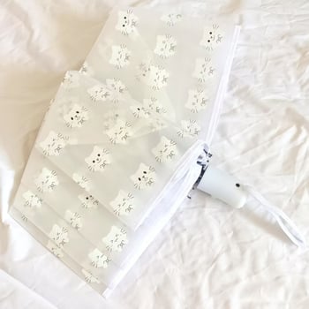 Umbrelă transparentă albă, cu finisaj mat, pentru ploaie și soare, complet automată, pentru copii, iepurașul Miffy, în mai multe stiluri