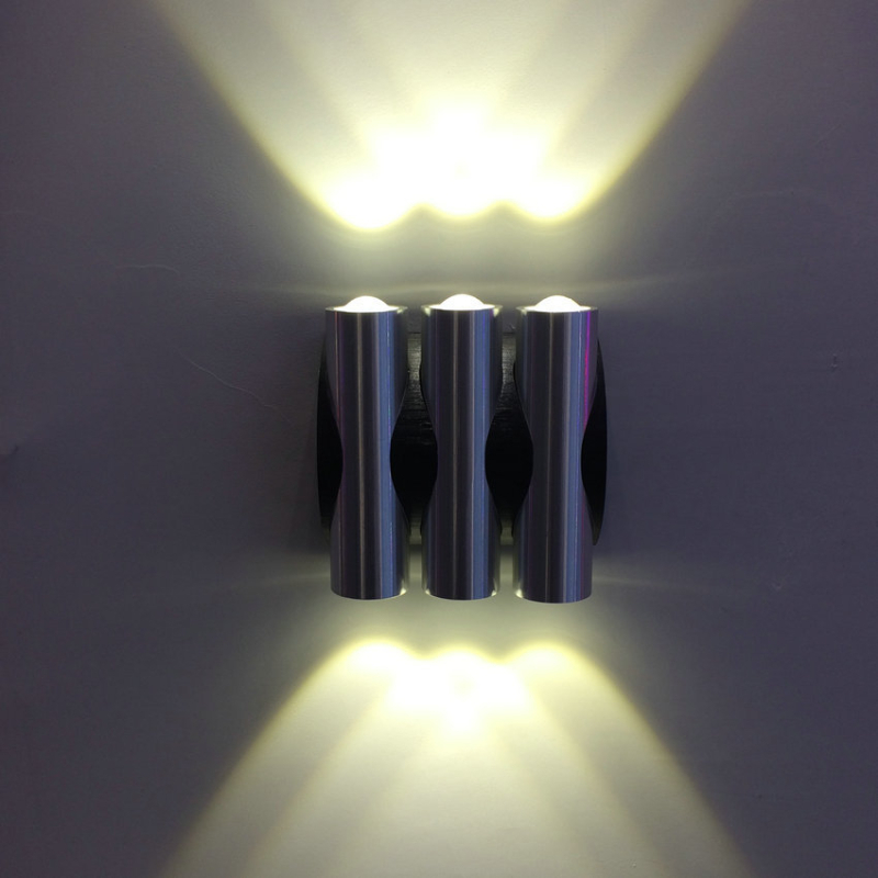 LED Δημιουργικό φωτιστικό τοίχου 6W, διπλή κεφαλή επάνω-κάτω, μοντέρνο φωτιστικό τοίχου για διάδρομο και υπνοδωμάτιο