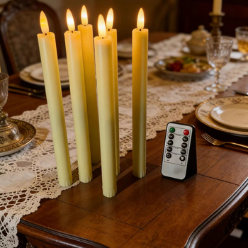 Távirányítású LED hosszú szárú elektronikus gyertya, remegő lánggal, születésnapi bulikhoz és karácsonyi dekorációkhoz, hangulatvilágítás