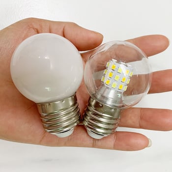 LED Magic Bean mala žarulja, trobojna promjena boje, E27 utičnica, prozirna okrugla žarulja, 5W/7W