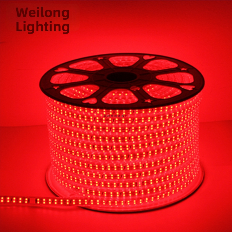 5730 LED dvobojna fleksibilna traka s daljinskim upravljačem, vodootporna, dvostruki red, 220V