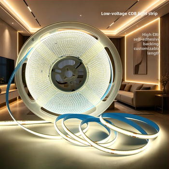 Niskonaponska COB LED traka, 12V/24V, samoljepljiva silikonska linearna rasvjeta za unutarnje osvjetljenje dnevnog boravka
