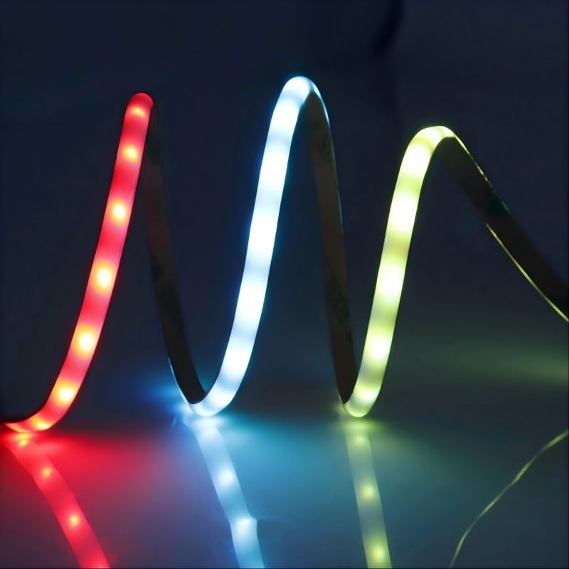 RGB LED trak, 5V, 5mm, duljina 5m, gradient 16 milijuna boja, samoljepivi, pametno upravljanje