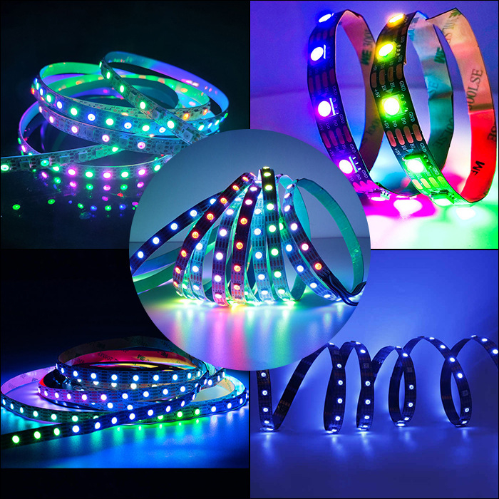 WS2813 RGB LED traka, 5V, pametno mijenjanje boja, samoljepljiva, kućno ambijentalno osvjetljenje
