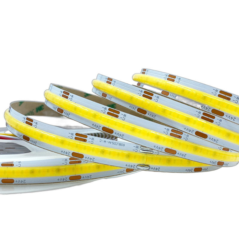 COB LED trak s dvobojnom temperaturom, 5V/12V/24V, izuzetno uzak, samoljepljiv, 2- ili 3-žilni