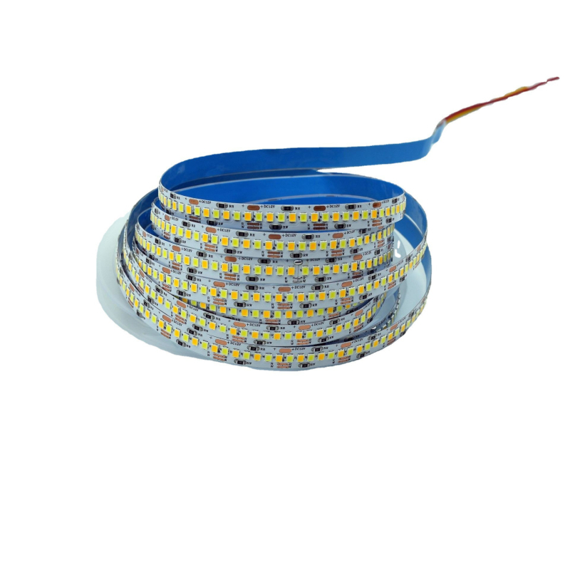 Dvobojna LED traka s 240 LED diodama, 24V DC, regulirano osvjetljenje, unutarnja montaža u strop, 120° snop, 16W/m, 2835 čipovi