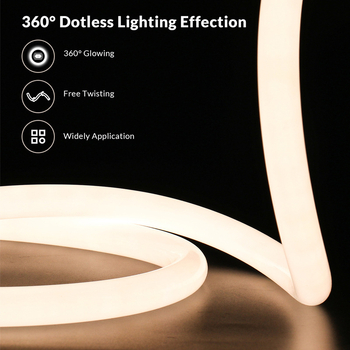 360° silikon LED traka, kružni fleksibilni neonski LED cijev, visoka svjetlost